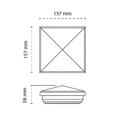 PVC NEW ENGLAND CAP 102x102mm, 7 year Warranty