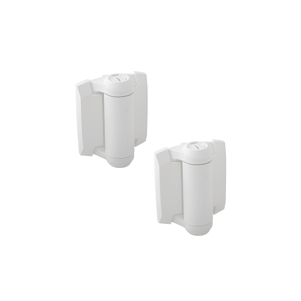 D&D TruClose Std Hinge Pair - White Nylon