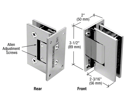 Adjustable angle Glass to Wall Frameless shower door hinge, 8 - 12mm glass, very high quality