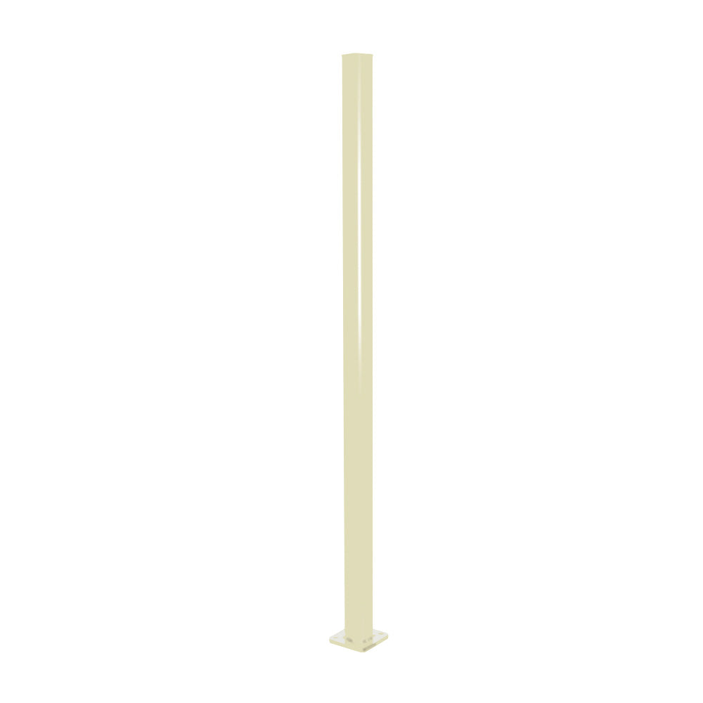 Aluminium Base Plated Pool Fence Post - 50 x 50mm x 1300mm, choice of colours