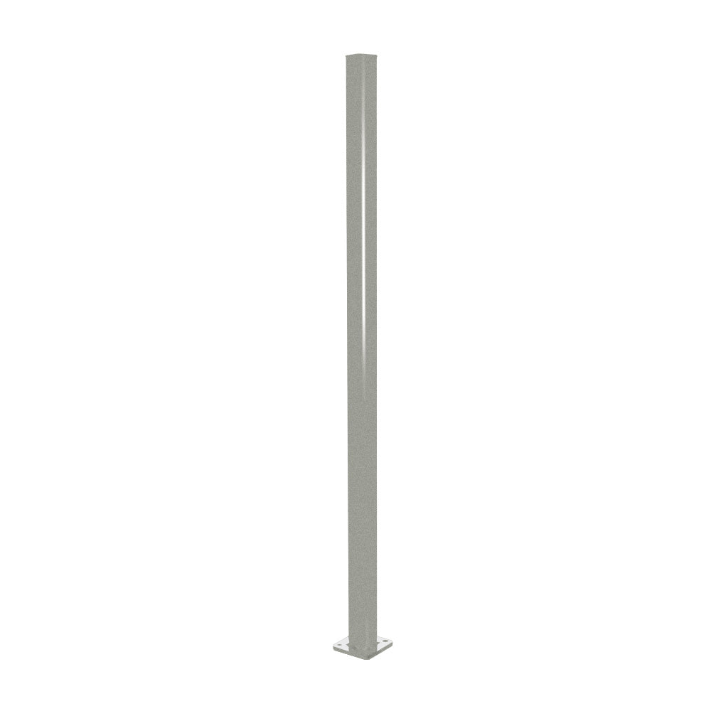 Aluminium Base Plated Pool Fence Post - 50 x 50mm x 1300mm, choice of colours