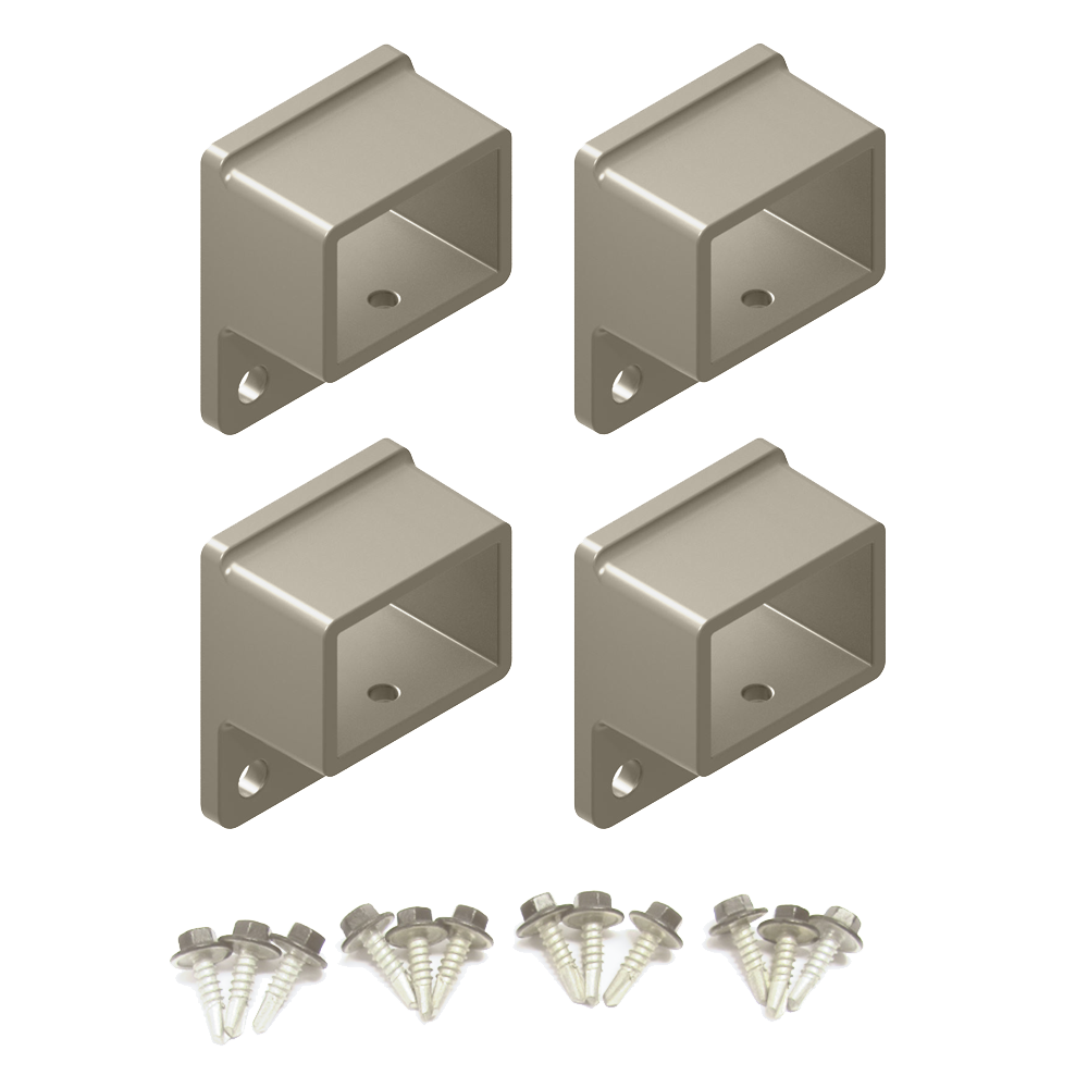 HOMESAFE Flat Top Pool Fencing Brackets - 38 x 25mm Fence Bracket - Raked - Dune