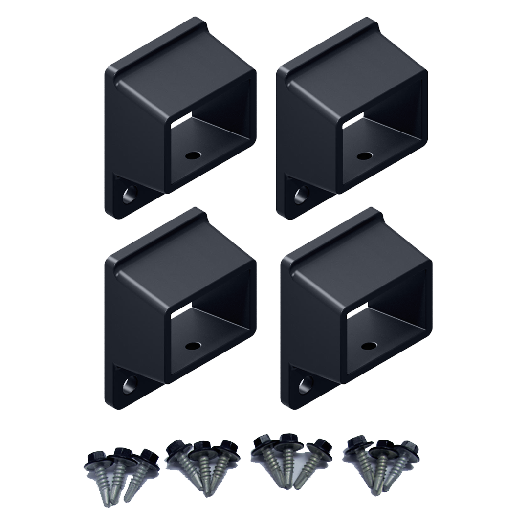 HOMESAFE Flat Top Pool Fencing Brackets - 38 x 25mm Fence Bracket - Standard - Ironstone