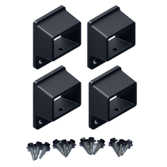 HOMESAFE Flat Top Pool Fencing Brackets - 38 x 25mm Fence Bracket - Standard - Ironstone