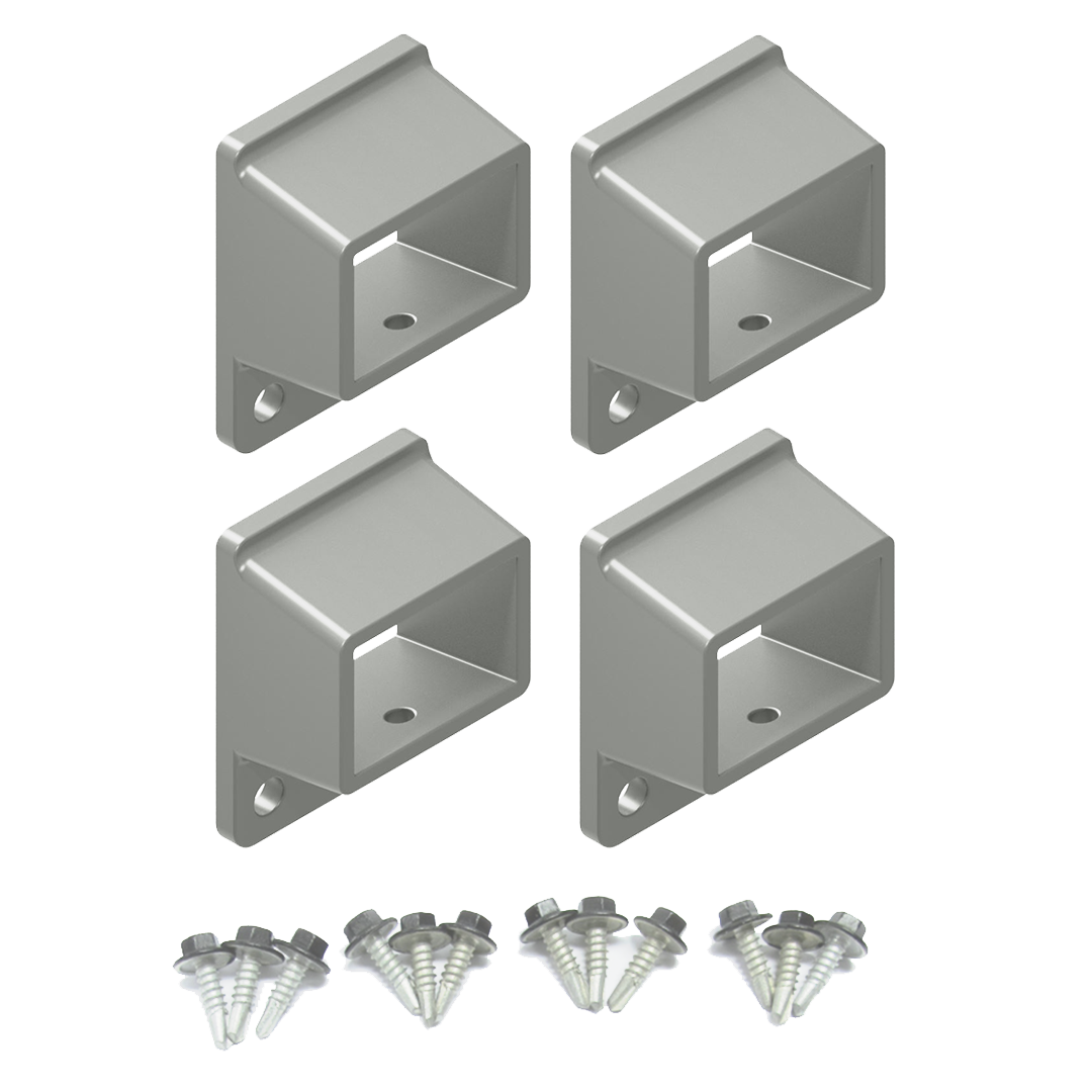 HOMESAFE Flat Top Pool Fencing Brackets - 38 x 25mm Fence Bracket - Standard - Shale Grey