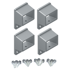 HOMESAFE Flat Top Pool Fencing Brackets - 38 x 25mm Fence Bracket - Standard - Silver