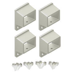 HOMESAFE Flat Top Pool Fencing Brackets - 38 x 25mm Fence Bracket - Standard - Surfmist