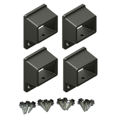 HOMESAFE Flat Top Pool Fencing Brackets - 38 x 25mm Fence Bracket - Standard - Woodland Grey