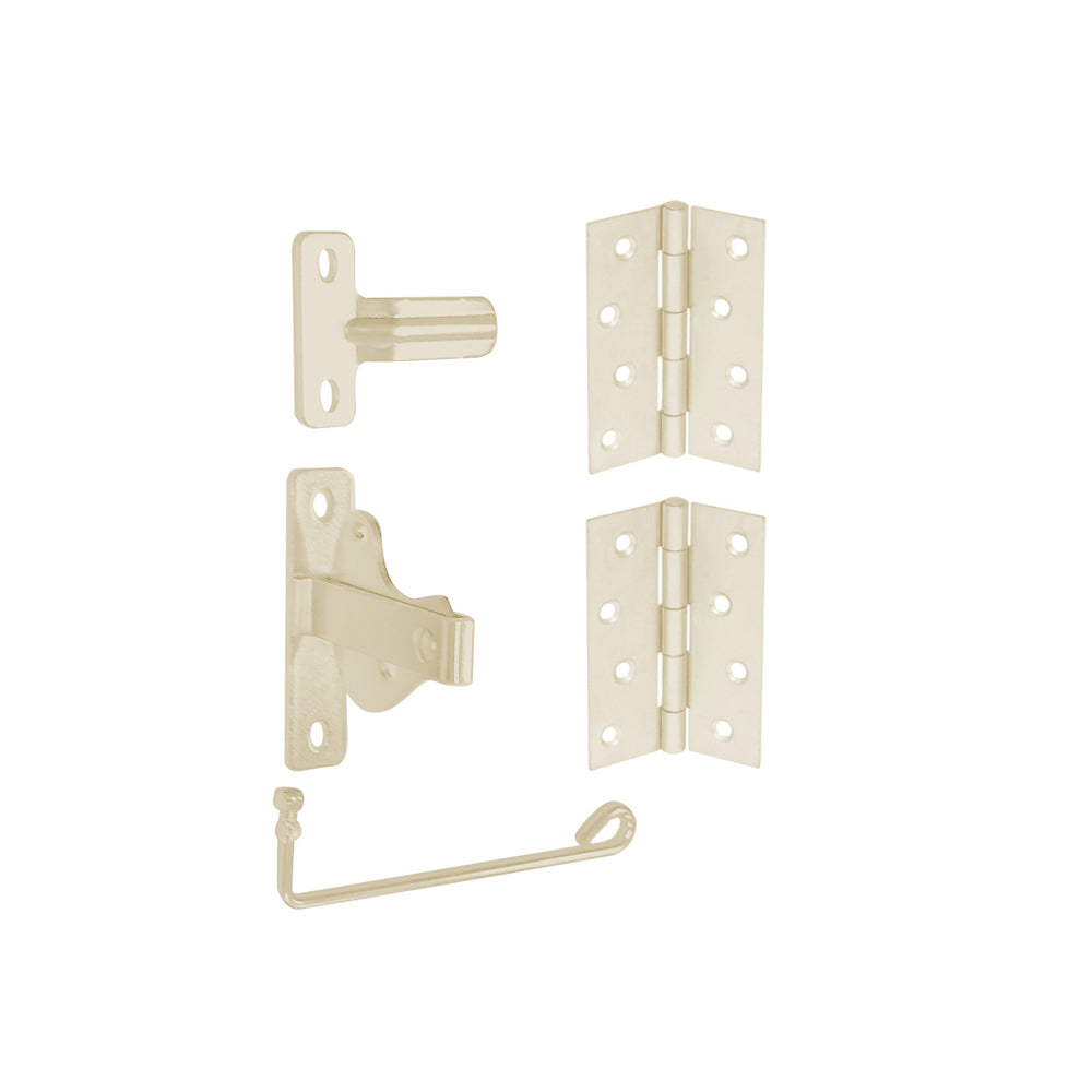 Coloursmart - Single Gate Kit,  2 x hinges and latch