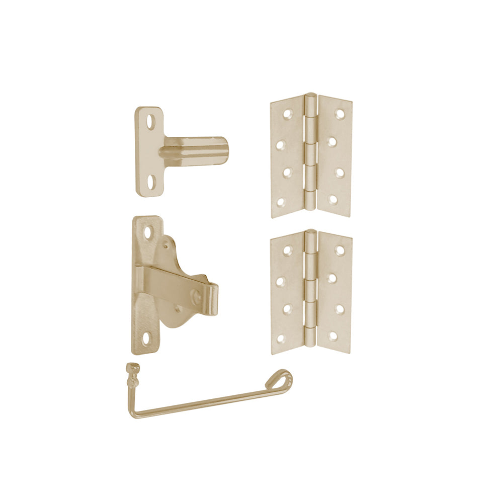 Coloursmart - Single Gate Kit,  2 x hinges and latch