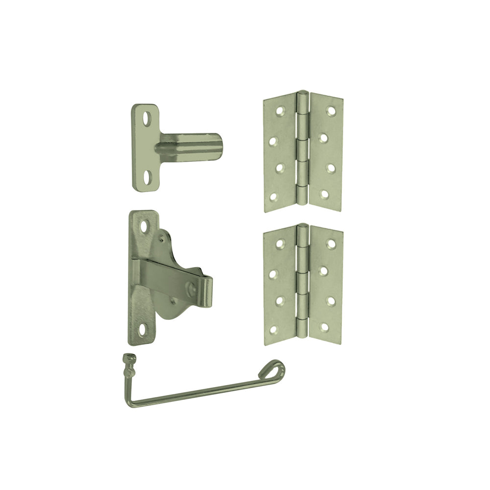 Coloursmart - Single Gate Kit,  2 x hinges and latch
