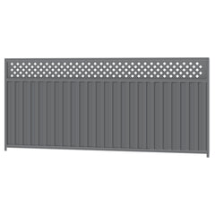 1500mm high x 3180mm Colorbond Lattice Fencing Panel 100% Australian Made, 4x Sheets, 2x Channel Posts, 3x Rails, 1x Infill sheet, Screws.