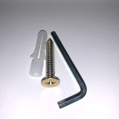 Frameless shower glass BRACKET SQUARE GLASS TO WALL 90 Degrees - BRUSHED BRONZE