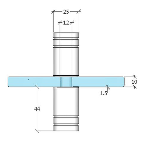 FRAMELESS SHOWER DOOR KNOB - BRUSHED BRONZE