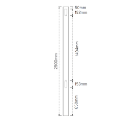 SOUTHAMPTON PVC GATE POST - 127 x 127 x 2500mm, 7 year Warranty