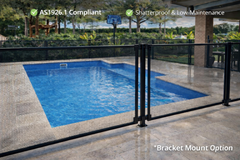 PREMIUM Perforated Pool Panel Fence Kit -With Brackets - 1200mm High x 2147mm Wide