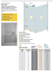 Brushed Brass / Satin Gold Frameless Corner Shower Screen with wall brackets