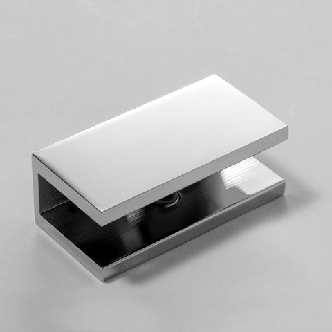 Frameless shower glass U BRACKET SQUARE  10mm glass - Chrome