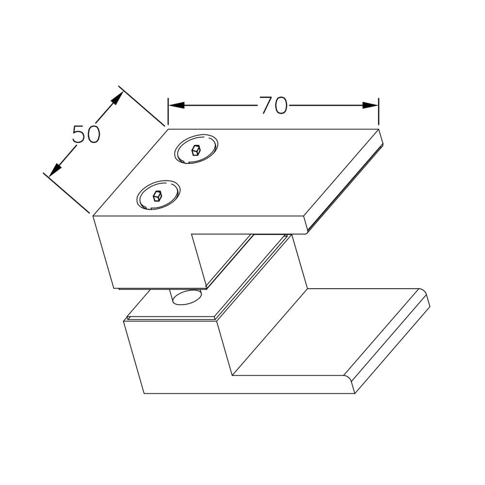 SQUARE SHOWER KNOB HANDLE - POLISHED GUNMETAL