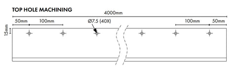 VISOR Balustrade - Aluminium Face Mount 'L' profile - 4000mm Long