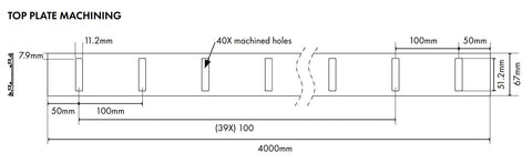 VISOR Balustrade - Aluminium Undercapping Plate - 4000mm Long