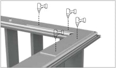 VISOR Balustrade - Aluminium 90 Degrees Joiner for Handrail Friction Insert - 200x200x1.2mm