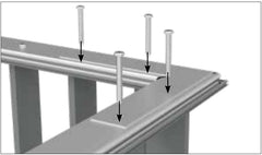 VISOR Balustrade - Aluminium 90 Degrees Joiner for Handrail Friction Insert - 200x200x1.2mm