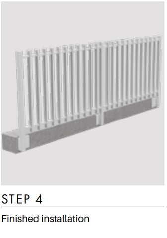 Heavy Duty Face Mount Post - 1500mm Height