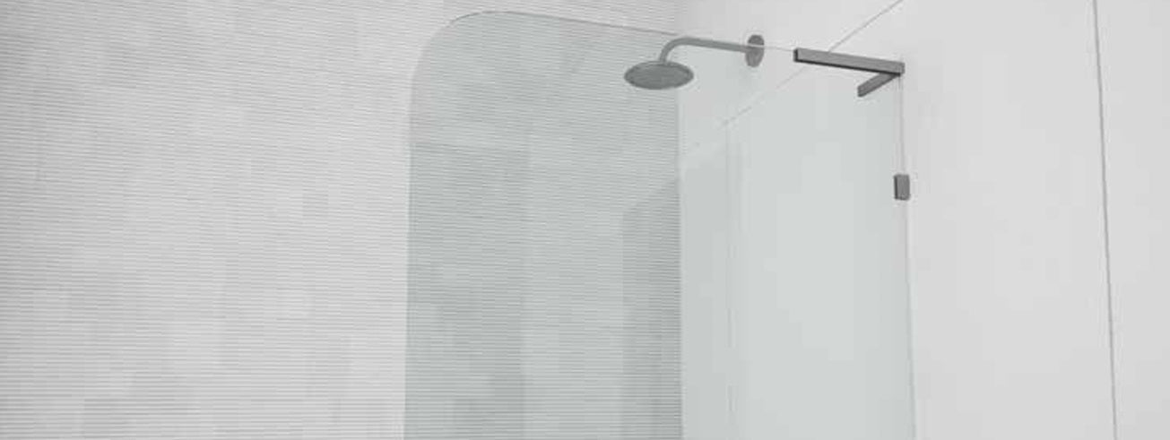 Purity 'L Brace' for Fixed Glass Panels - Suits 8mm & 10mm Thick Glass - Satin Chrome
