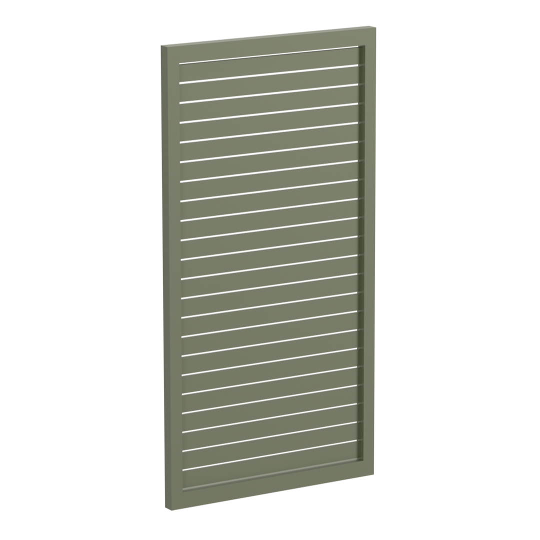 65x16mm slatted gate - Pre Fabricated Aluminium Slat Gate - 930mmW x 1800mmH