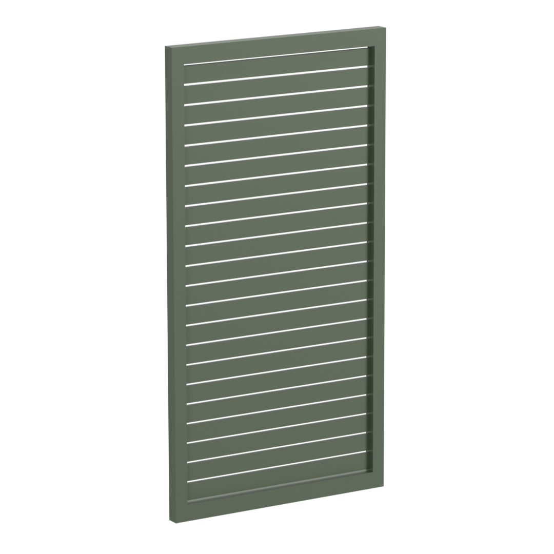 65x16mm slatted gate - Pre Fabricated Aluminium Slat Gate - 930mmW x 1800mmH
