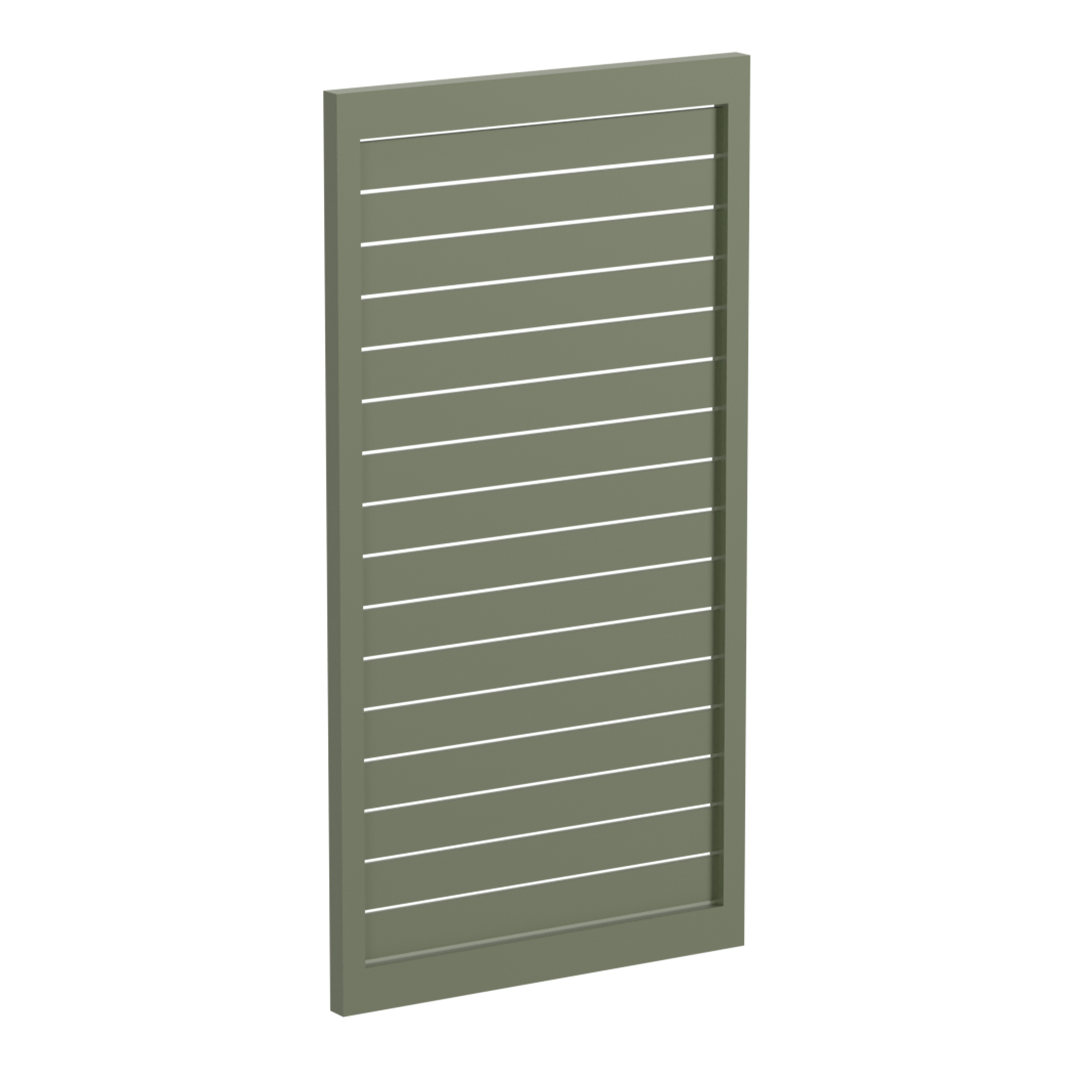 90 x 16mm Slatted Gate- Pre Fabricated Aluminium Slat Gate - 930mmW x 1800mmH