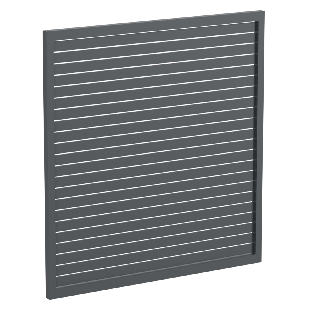 65 x 16mm Slatted Gate - Pre Fabricated Aluminium Slat Gate - 1720mmW x 1800mmH