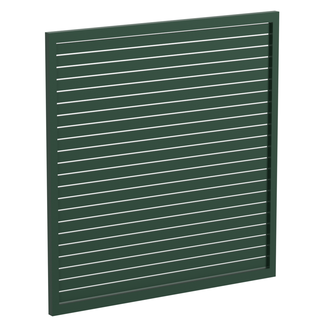 65 x 16mm Slatted Gate - Pre Fabricated Aluminium Slat Gate - 1720mmW x 1800mmH