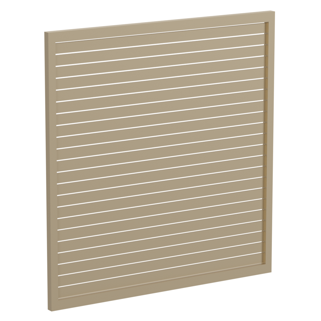 65 x 16mm Slatted Gate - Pre Fabricated Aluminium Slat Gate - 1720mmW x 1800mmH