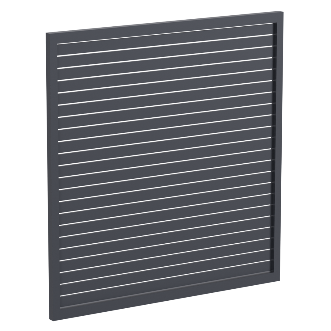 65 x 16mm Slatted Gate - Pre Fabricated Aluminium Slat Gate - 1720mmW x 1800mmH
