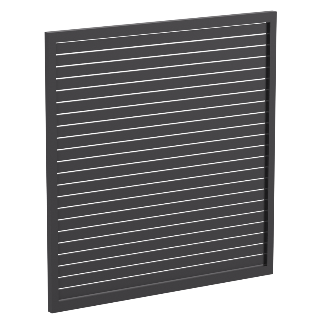 65 x 16mm Slatted Gate - Pre Fabricated Aluminium Slat Gate - 1720mmW x 1800mmH