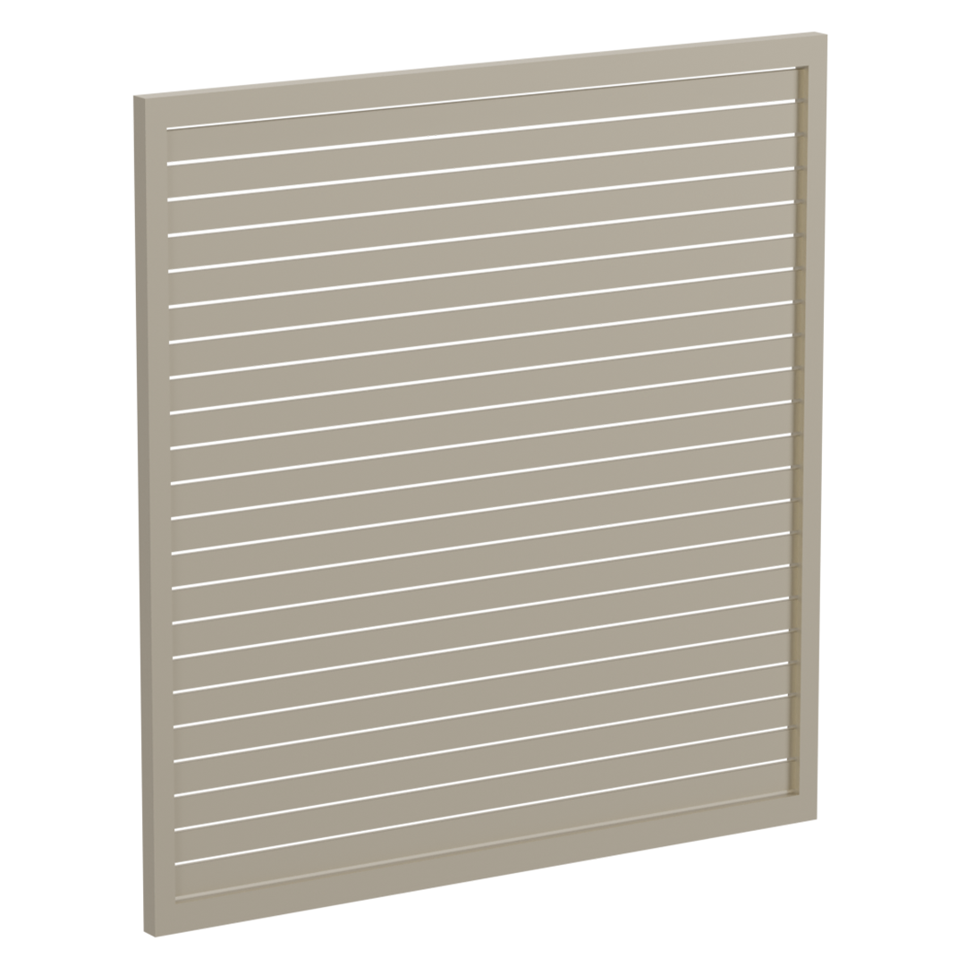 65 x 16mm Slatted Gate - Pre Fabricated Aluminium Slat Gate - 1720mmW x 1800mmH