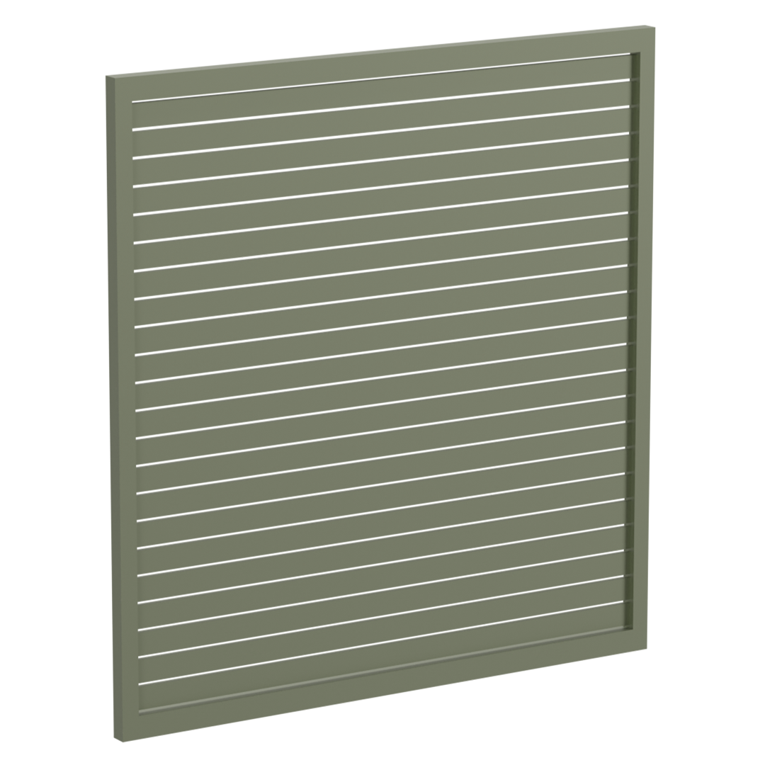 65 x 16mm Slatted Gate - Pre Fabricated Aluminium Slat Gate - 1720mmW x 1800mmH