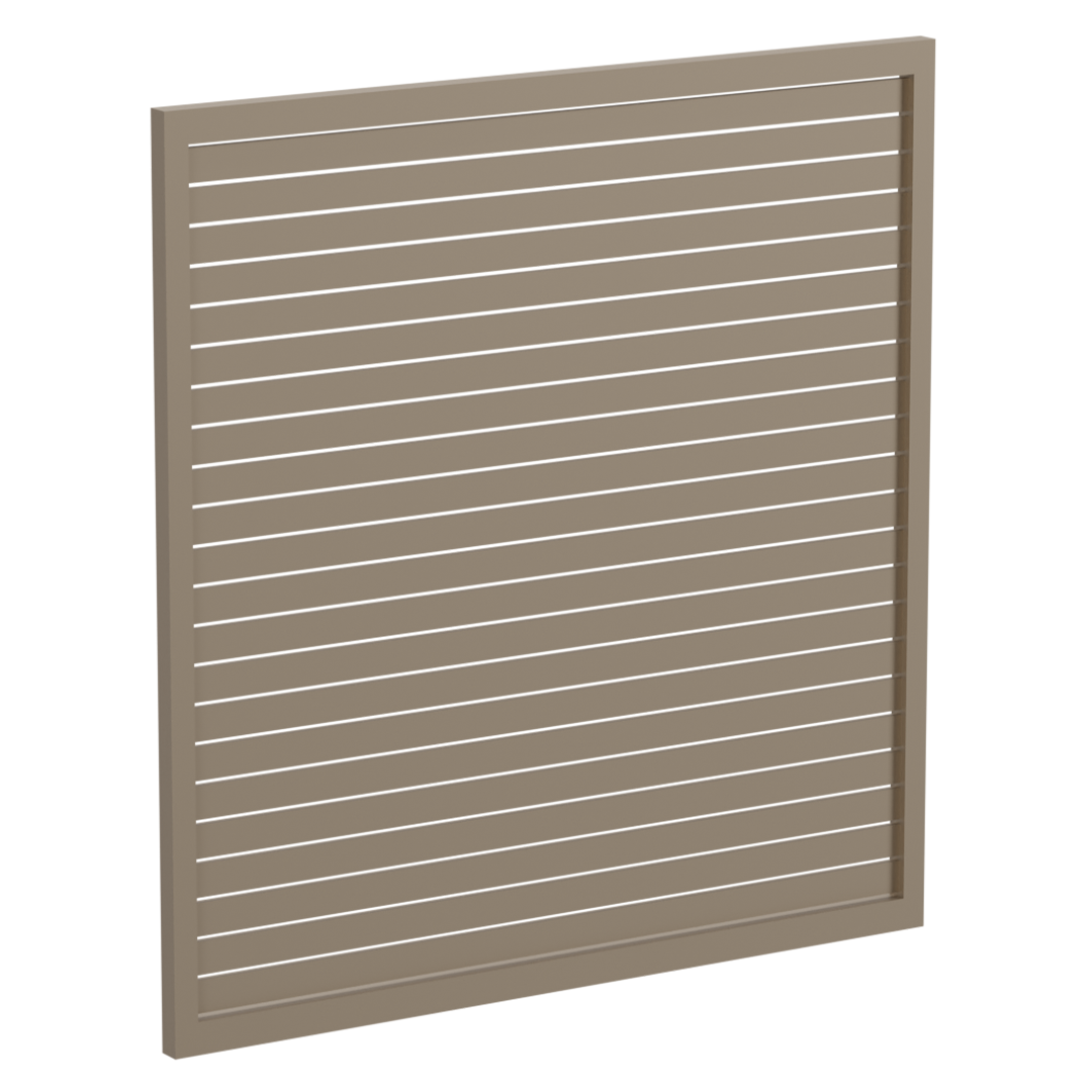 65 x 16mm Slatted Gate - Pre Fabricated Aluminium Slat Gate - 1720mmW x 1800mmH