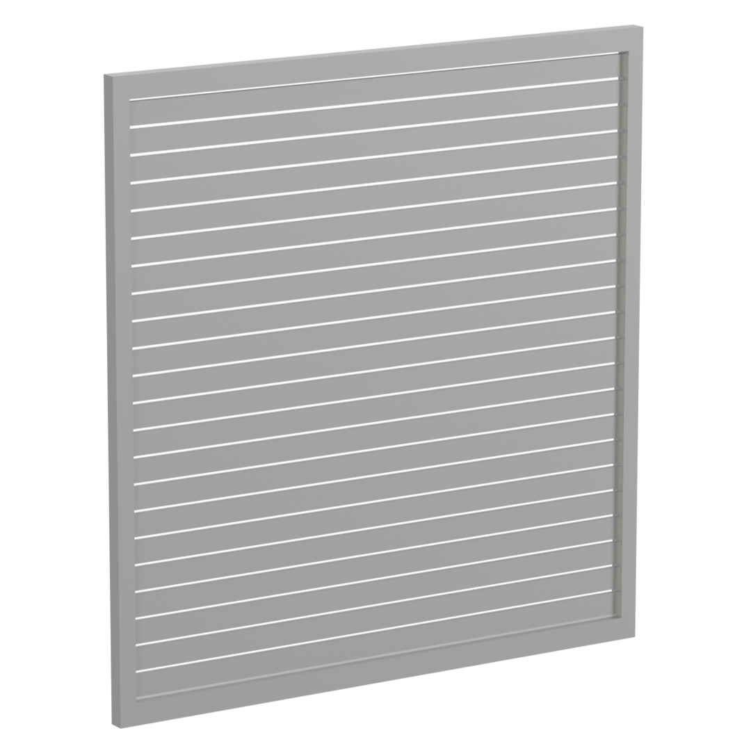 65 x 16mm Slatted Gate - Pre Fabricated Aluminium Slat Gate - 1720mmW x 1800mmH