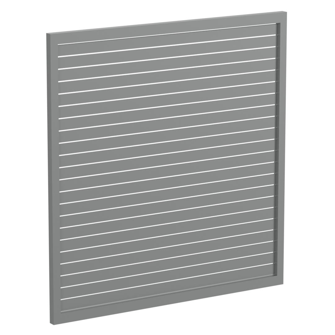 65 x 16mm Slatted Gate - Pre Fabricated Aluminium Slat Gate - 1720mmW x 1800mmH