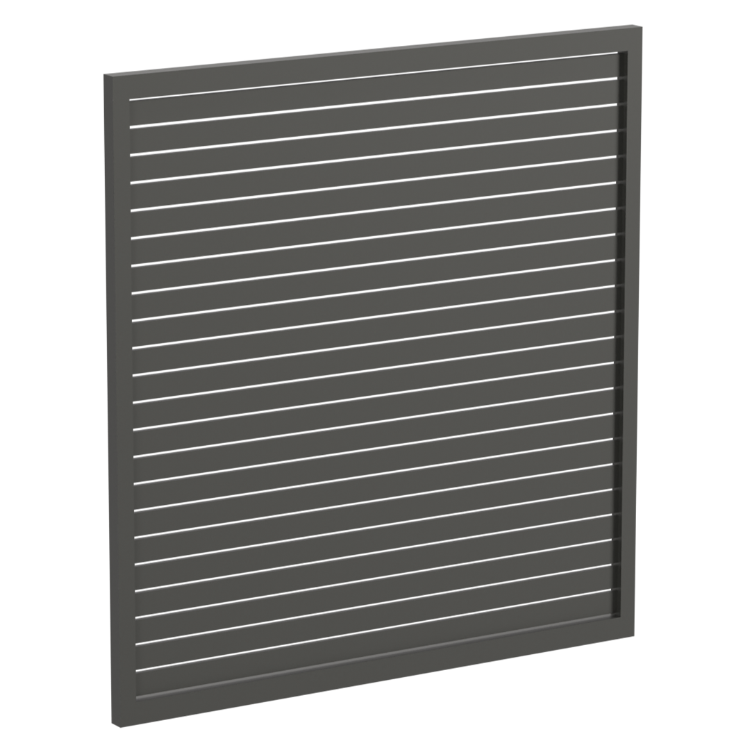 65 x 16mm Slatted Gate - Pre Fabricated Aluminium Slat Gate - 1720mmW x 1800mmH