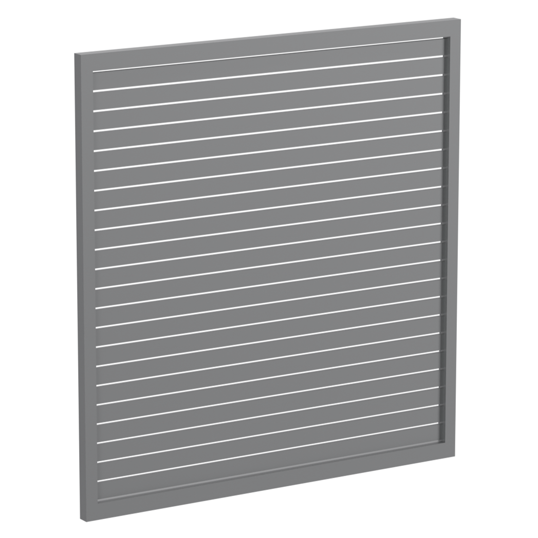 65 x 16mm Slatted Gate - Pre Fabricated Aluminium Slat Gate - 1720mmW x 1800mmH
