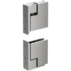 Brushed Nickel Zero Shower Screen Hinge Set