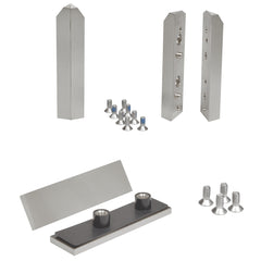 Brushed Nickel Zero Hinge Accessory Kit for 90 Degrees & 45 Degrees Applications