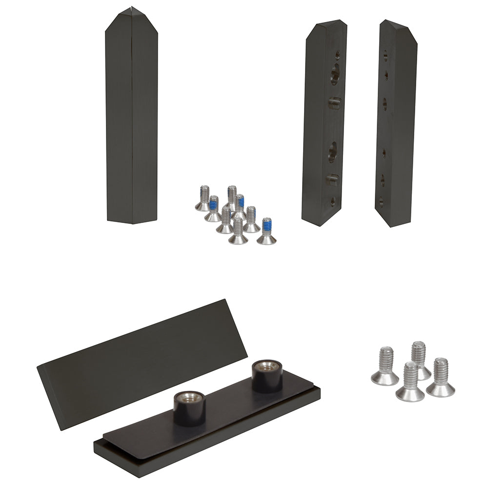 Matt Black Zero Hinge Accessory Kit for 90 Degrees & 45 Degrees Applications