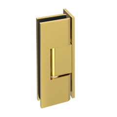Portrait Glass to Wall Shower Screen Hinge to Suit 10mm Glass - Brushed Brass