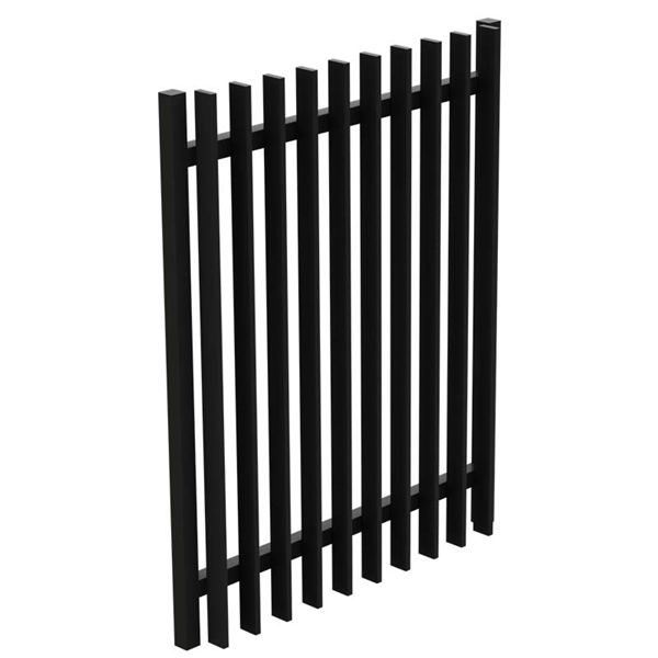Aluminium Blade Pool Fence - GATE - 975Wx1200H - Black