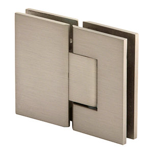 Perth Series 180 Degrees Glass-to-Glass Hinge - Brushed Nickel